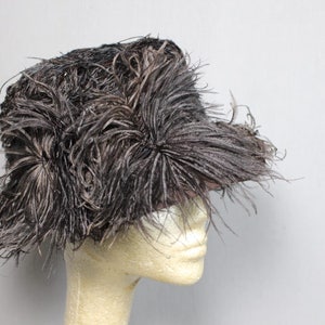 Vintage Ostrich Feather Cloche Hat