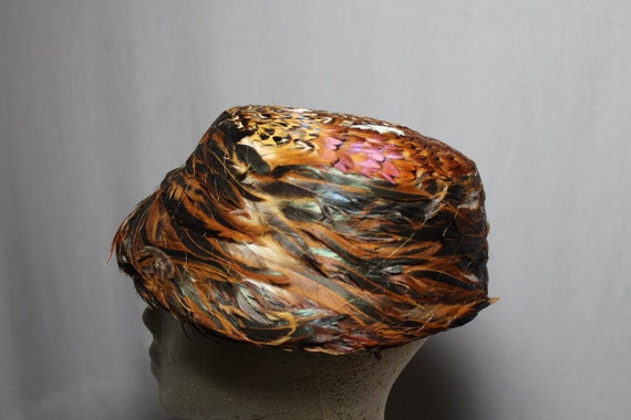 Vintage Pheasant Feather Hat - image 6