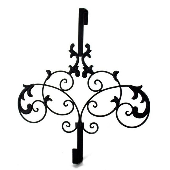 XL Black Wreath Hanger Metal Door Hanger Black Door Hanger Etsy