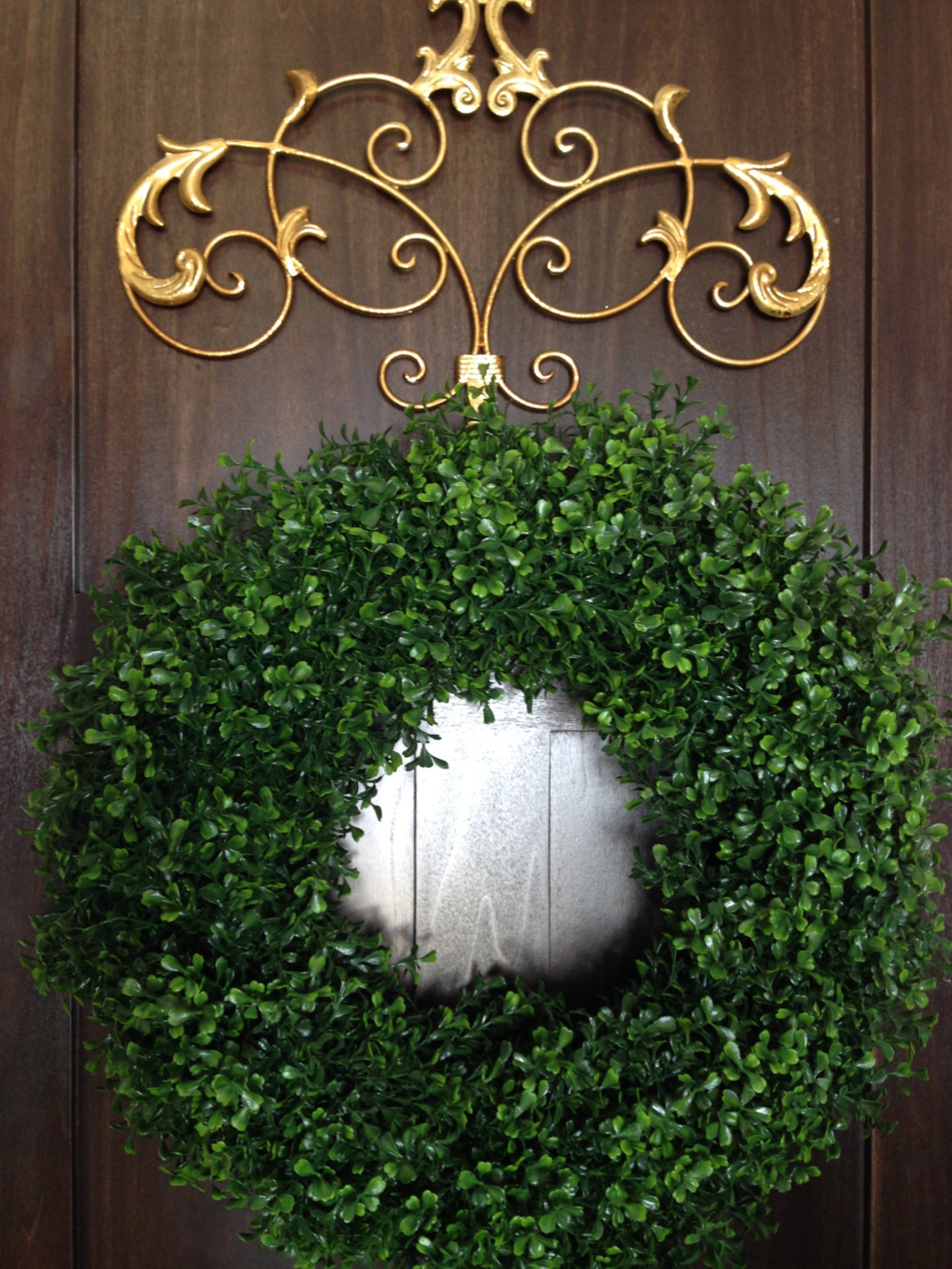 Elegant Gold Wreath Hanger Gold Metal Door Hanger Door Etsy