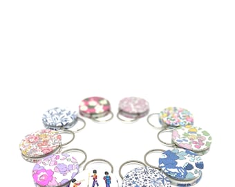 Liberty key ring - Liberty of London fabric sturdy key ring disc - 16 fabric choices