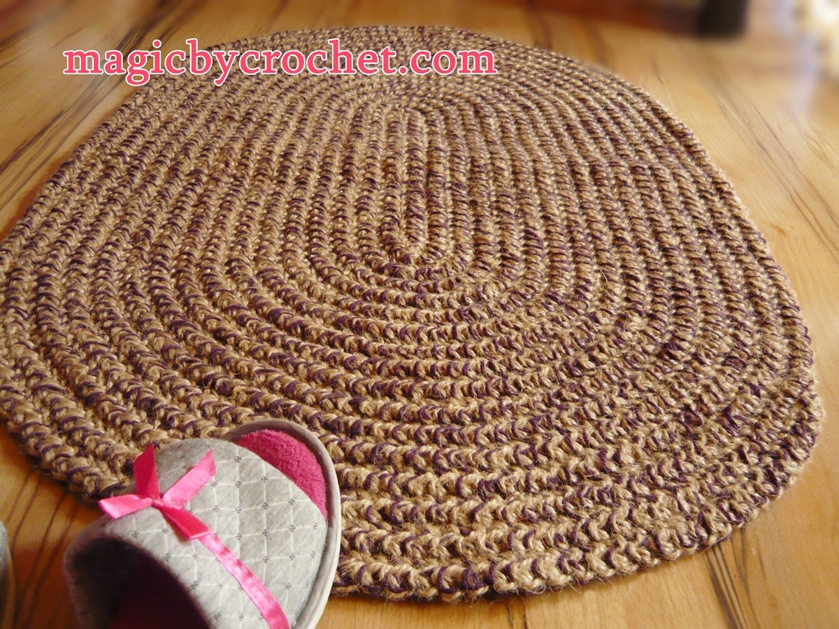 Natural Jute Door mat Large Doormat Custom color Oval Etsy