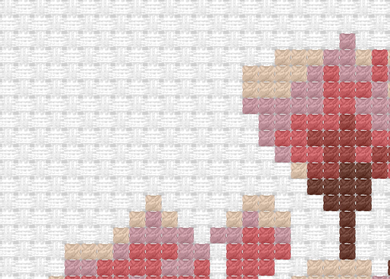 Small Cherry Blossom Cross Stitch Chart Pattern PDF Instant - Etsy