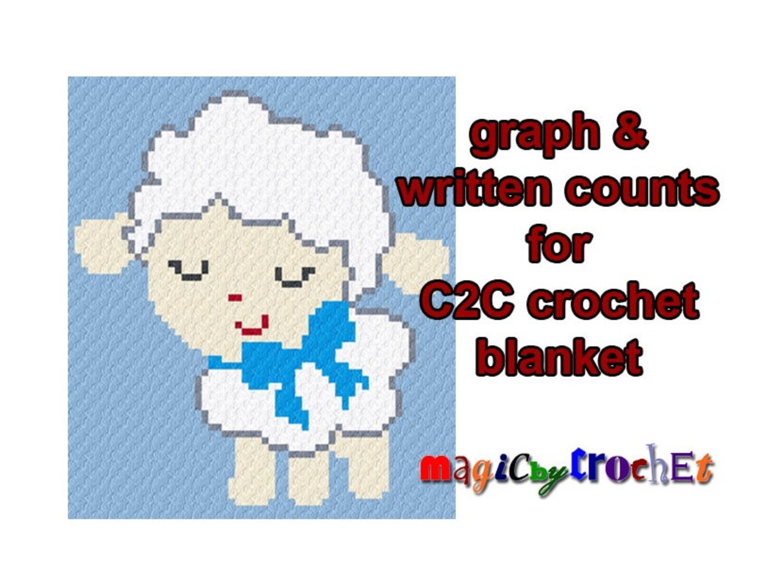 Crib Size Blanket C2C Crochet PDF Chart Corner to Corner Etsy