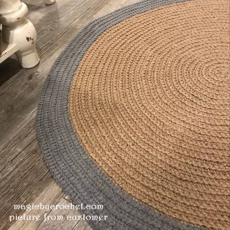 Modern Area Rug Round Rug Jute Rug 3 Ft Rug Pet Friendly Etsy