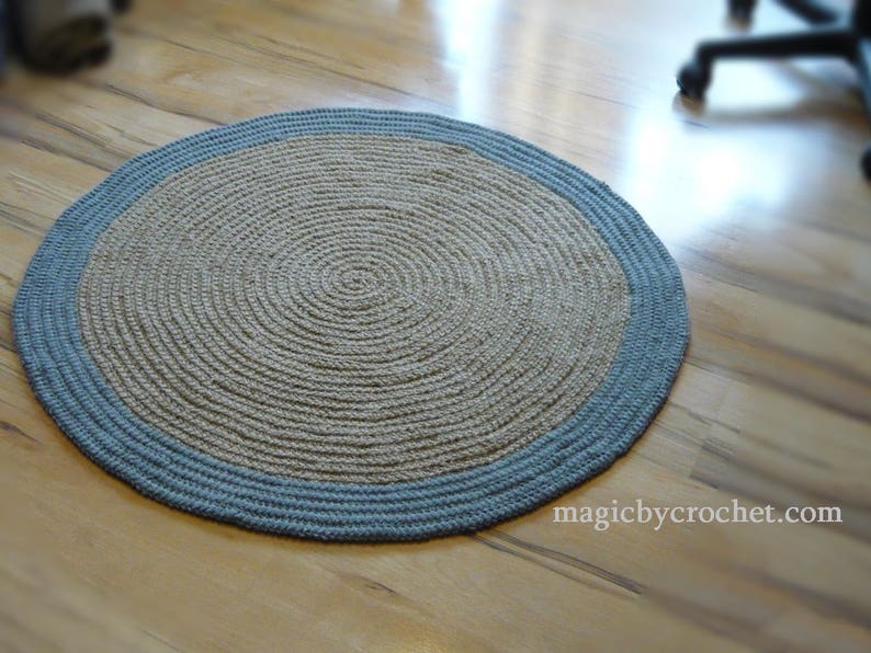 Modern Area Rug Round Rug Jute Rug 3 Ft Rug Pet Friendly Etsy