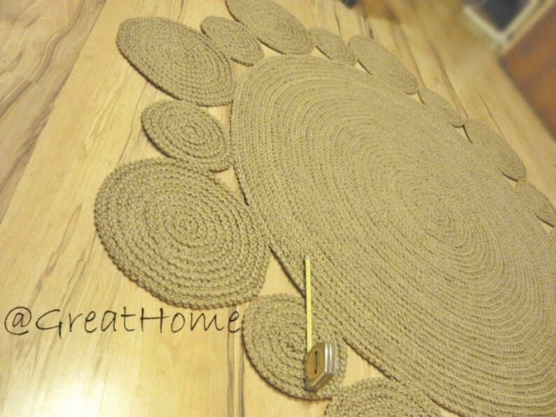 Large Rug Round Rug Jute rug Braided rug Handmade rug Etsy