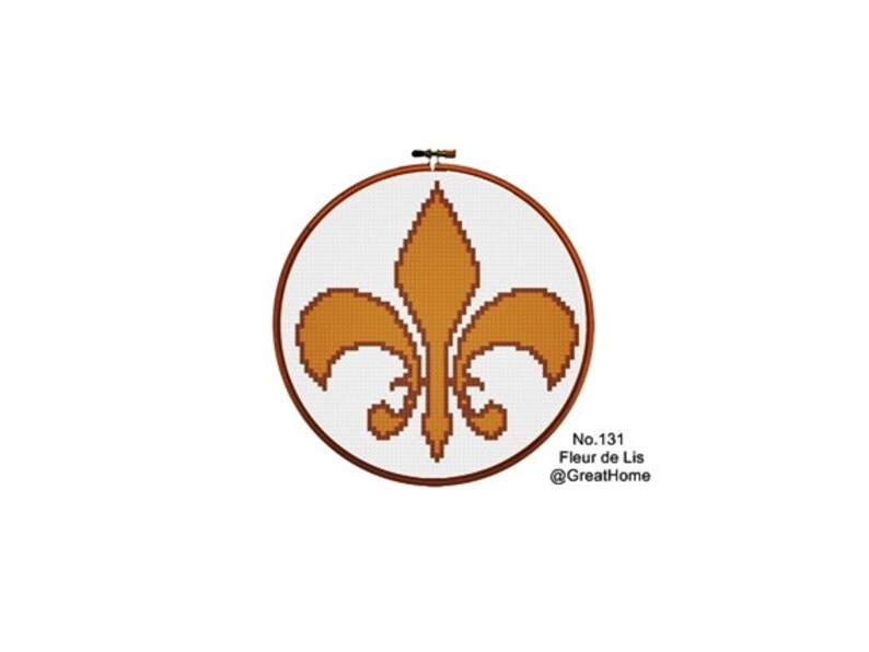 Fleur de Lis Cross Stitch Pattern Counted chart PDF No | Etsy