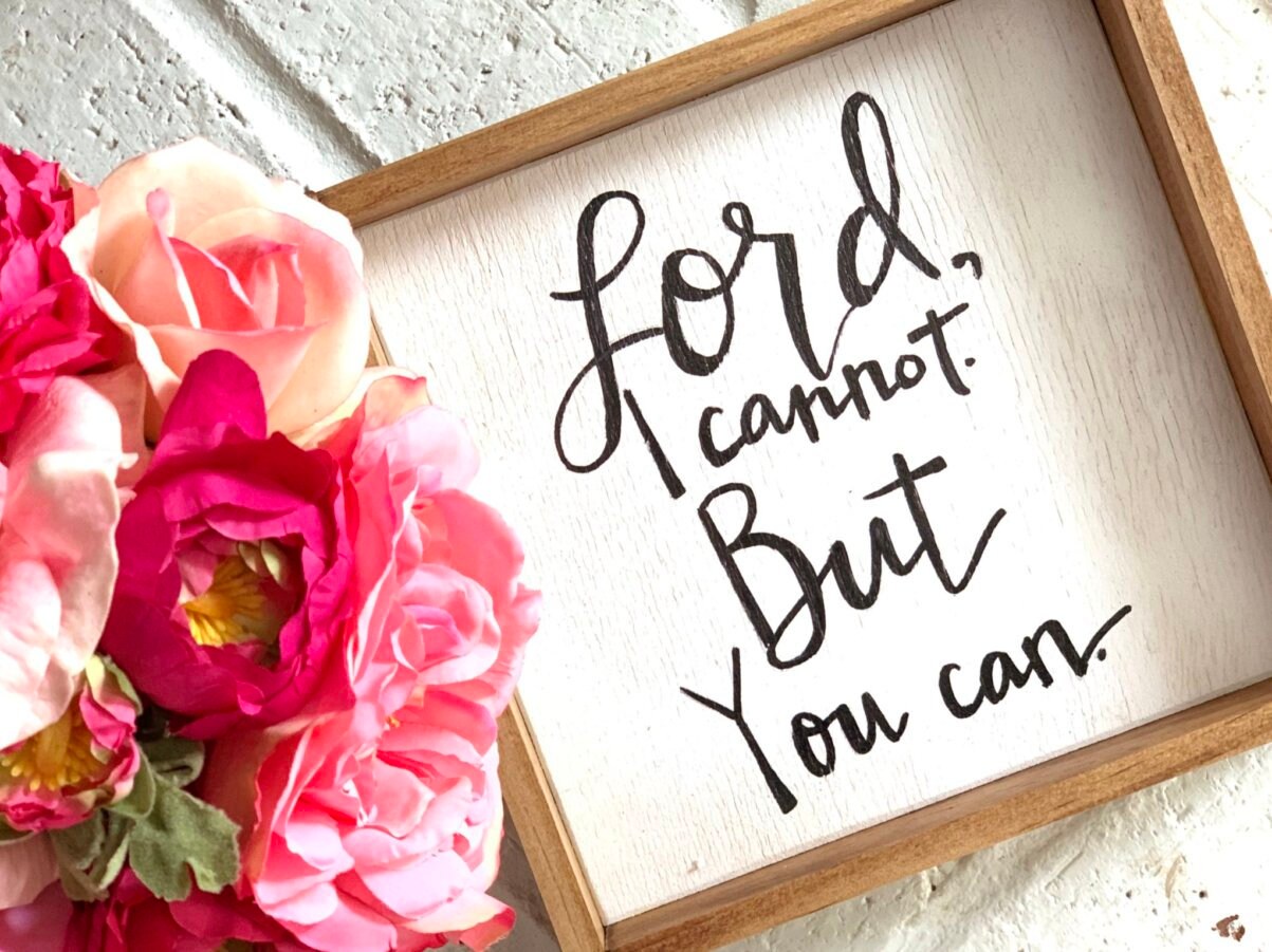 Lord, I Cannot. But You Can