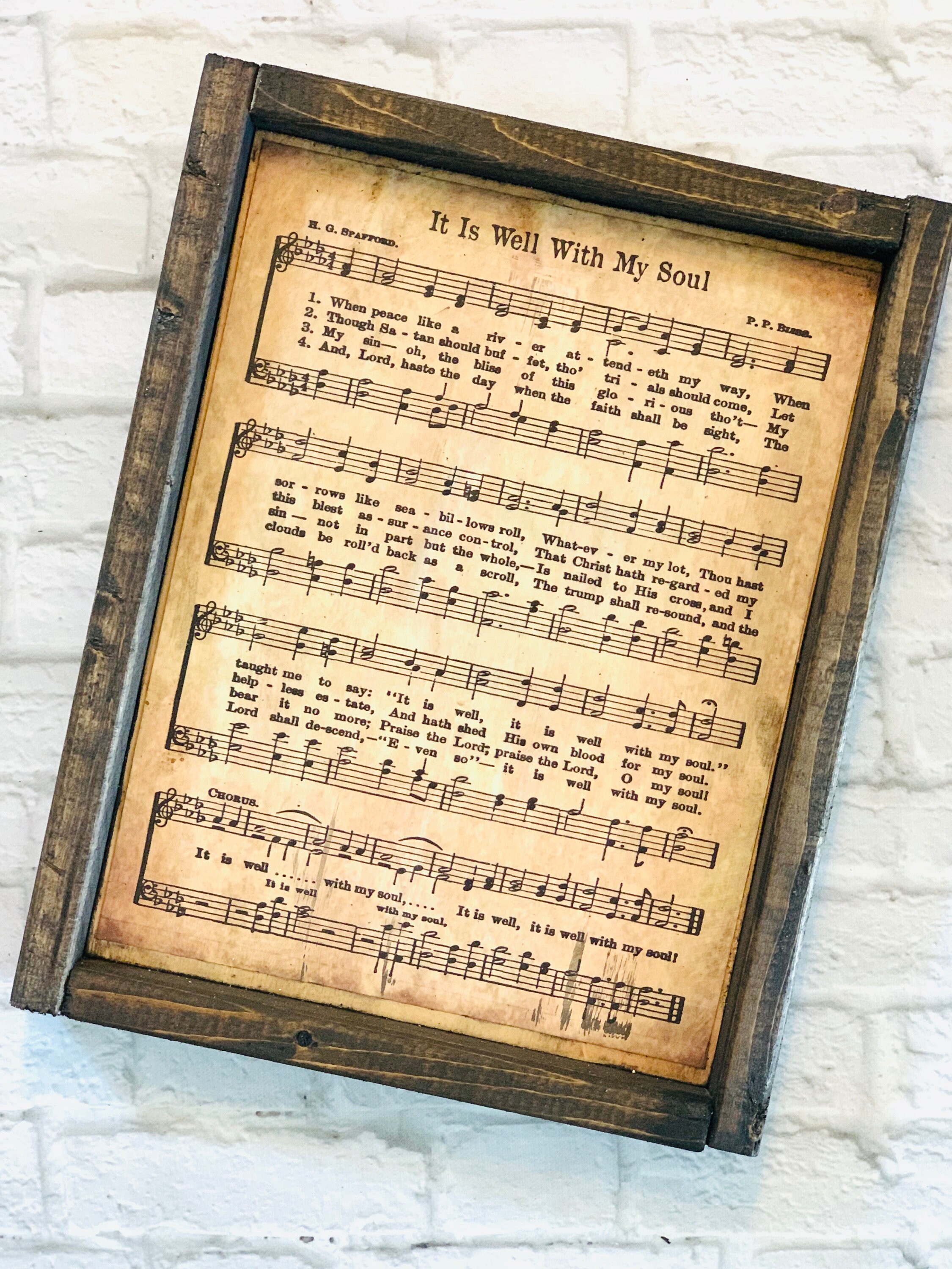 Hymn Wall Art Sheet Music/ Music Teacher Gift/ Worship Pastor Gift