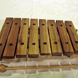 Xylophone made out of walnut and maple