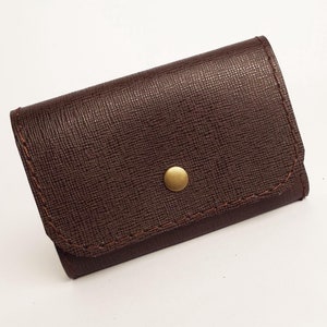 Estuche para llaves de cuero marrón oscuro, llavero, cartera para llaves, llavero. Estuche para llaves de cuero. Llavero para 6 llaves de cuero.