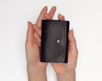 Black Saffiano Leather Key Wallet, 6 Key Holder