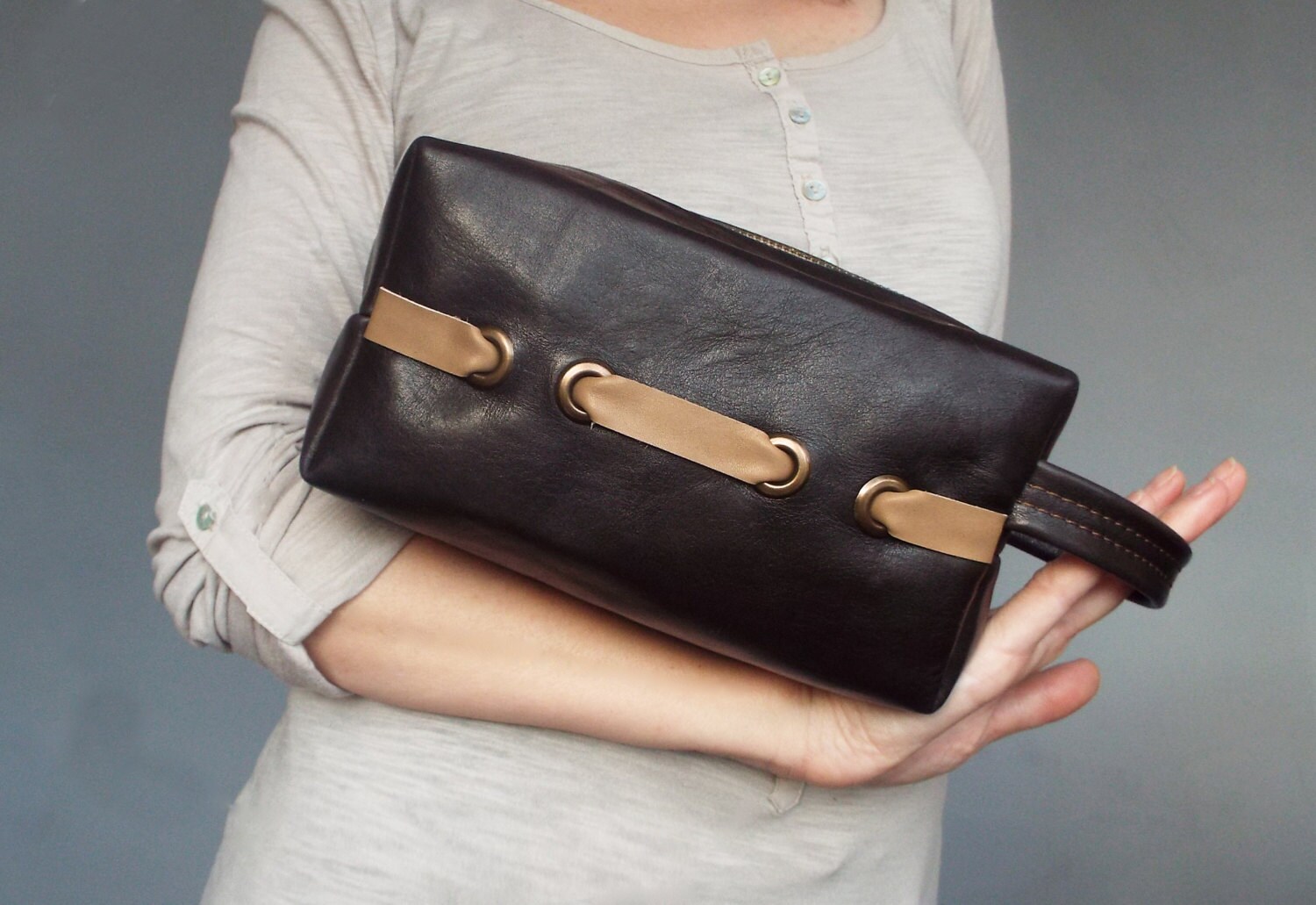 Leather Cosmetic Bag. Leather Makeup Case. Women Toiletry Bag. - Etsy