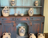 I just acquired new unique Jane Graber Miniature Pottery One Inch Scale Stoneware and Red Ware for a Dollhouse