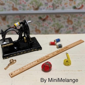 Sewing Room Essentials for  One Inch Scale Dollhouse Sewing Room or Seamstress Shop