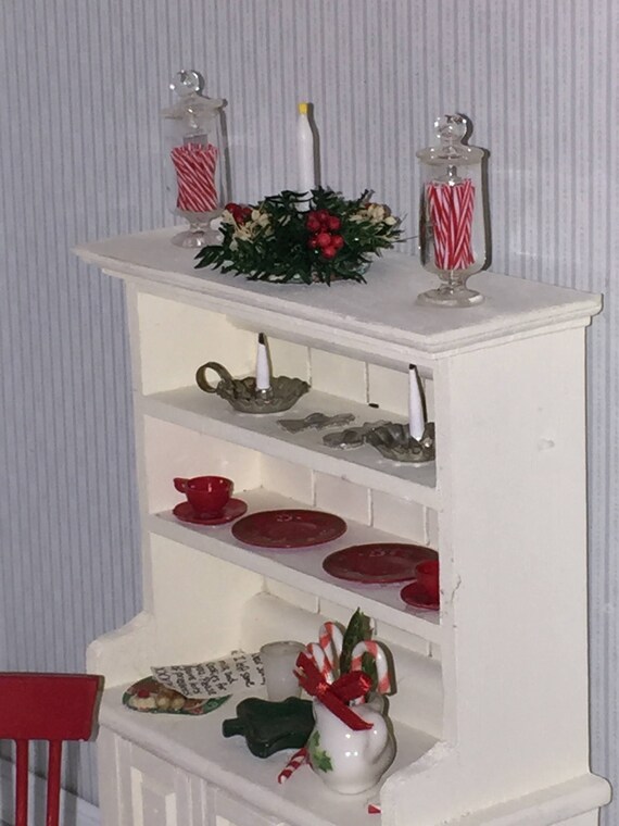 One Of A Kind Bright Country Style Hutch Decorated For Etsy