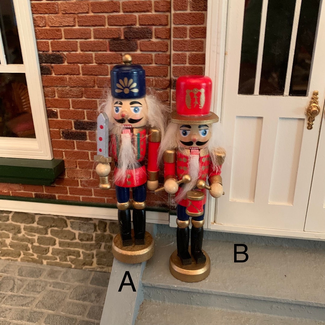 Clearancechoice Between 2 Different Wood Dollhouse Nutcrackers Etsy