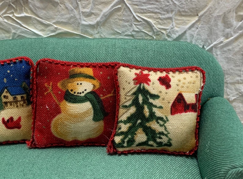 Set of Three Winter Pillows With a Country Flair Printed with Etsy