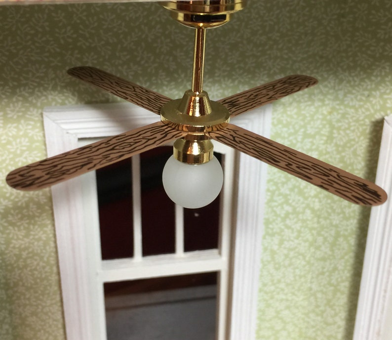 Battery Powered Sutton Miniatures Fan Light In One Inch Scale For A Dollhouse