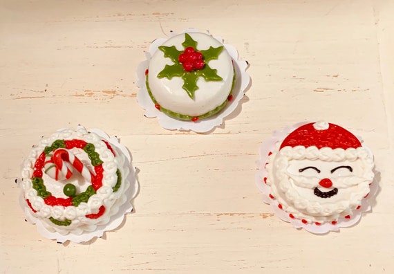 Choice of 3 Different Christmas Cakes for a Dollhouse or | Etsy