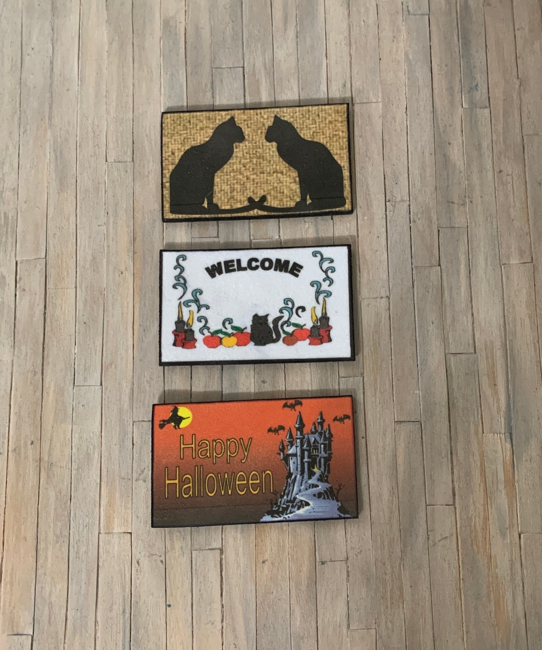 Choice of 3 Different Halloween Door Mats for a Dollhouse Etsy UK