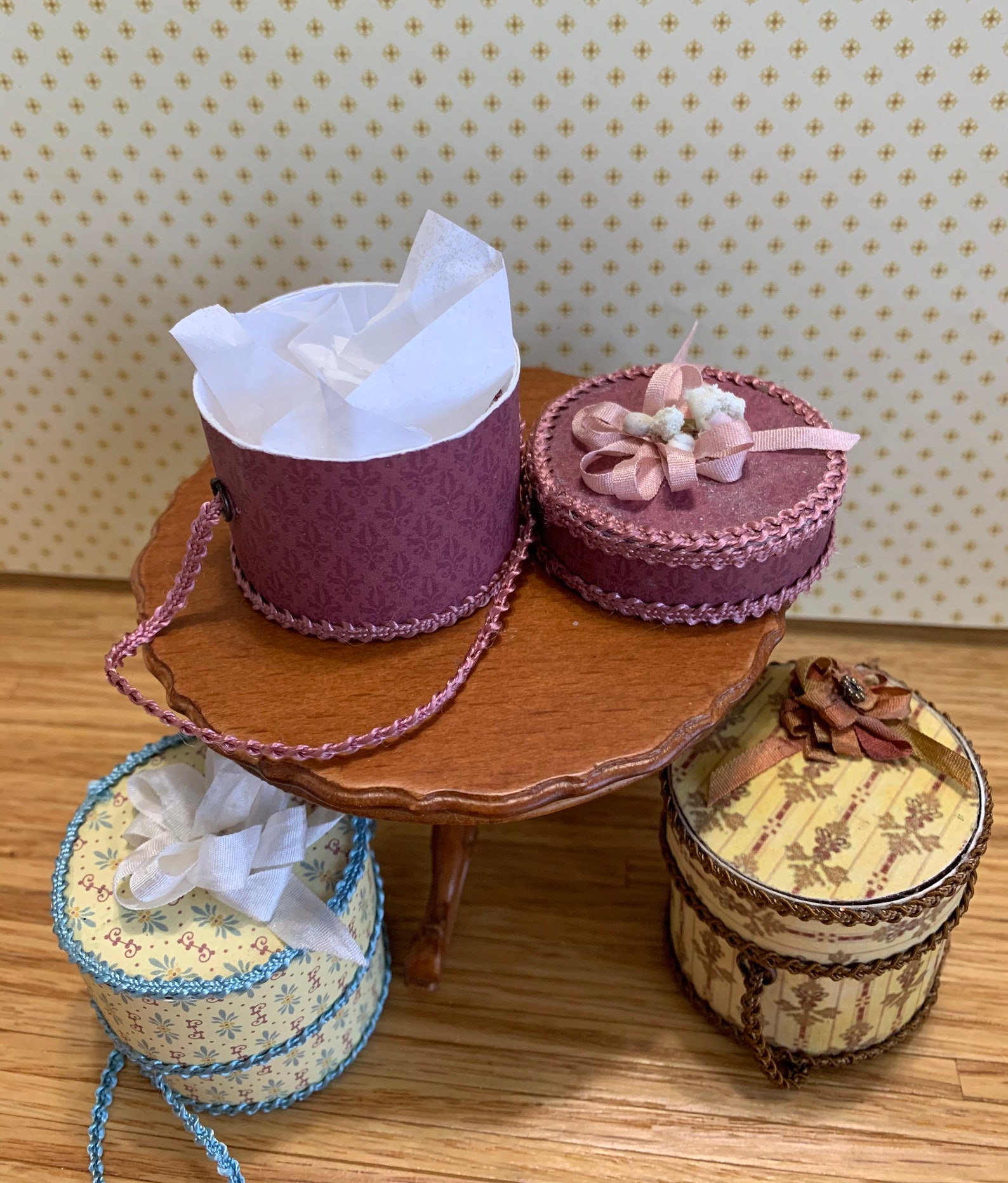 Decorated Hat Boxes Perfect for Your Ladies Hats in Your Etsy