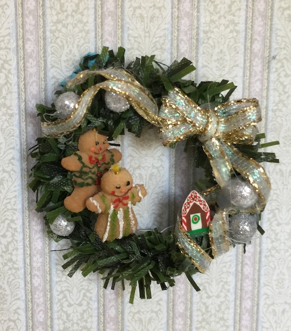 Dollhouse Miniature Wreath for Christmas Choice of One 1:12 scale