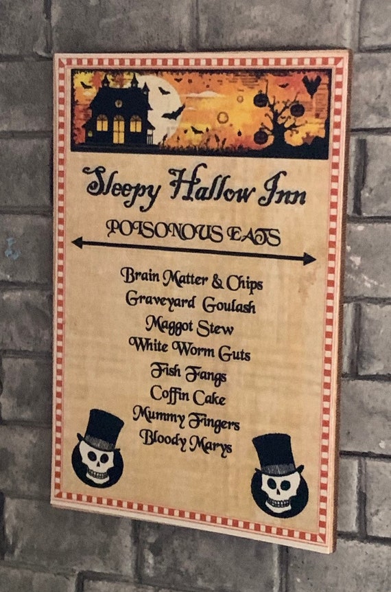 DOLLHOUSE MINIATURE ~ HALLOWEEN ~ SLEEPY HOLLOW INN MENU