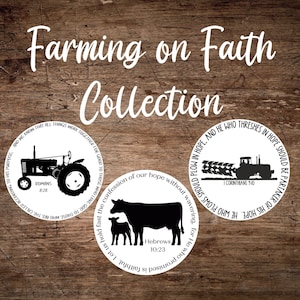 Farming On Faith Stickers | Farm Bible Verse Stickers | Farm on Faith | Water Resistant Stickers