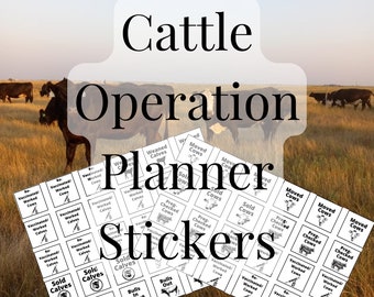 Personalized Cattle Operation Planner Stickers