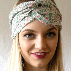 Turban Headband Floral Headwrap Womens Fashion Accessory Hair Band Spring Flower image 2