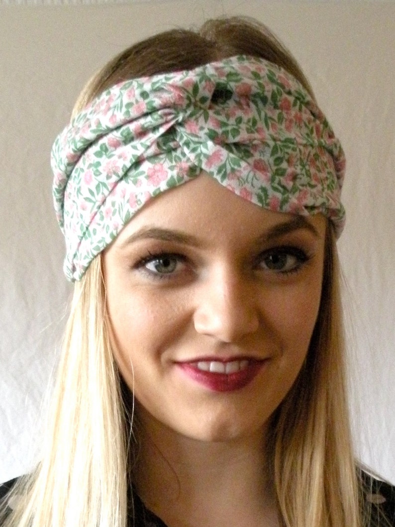 Turban Headband Floral Headwrap Womens Fashion Accessory Hair Band Spring Flower image 2