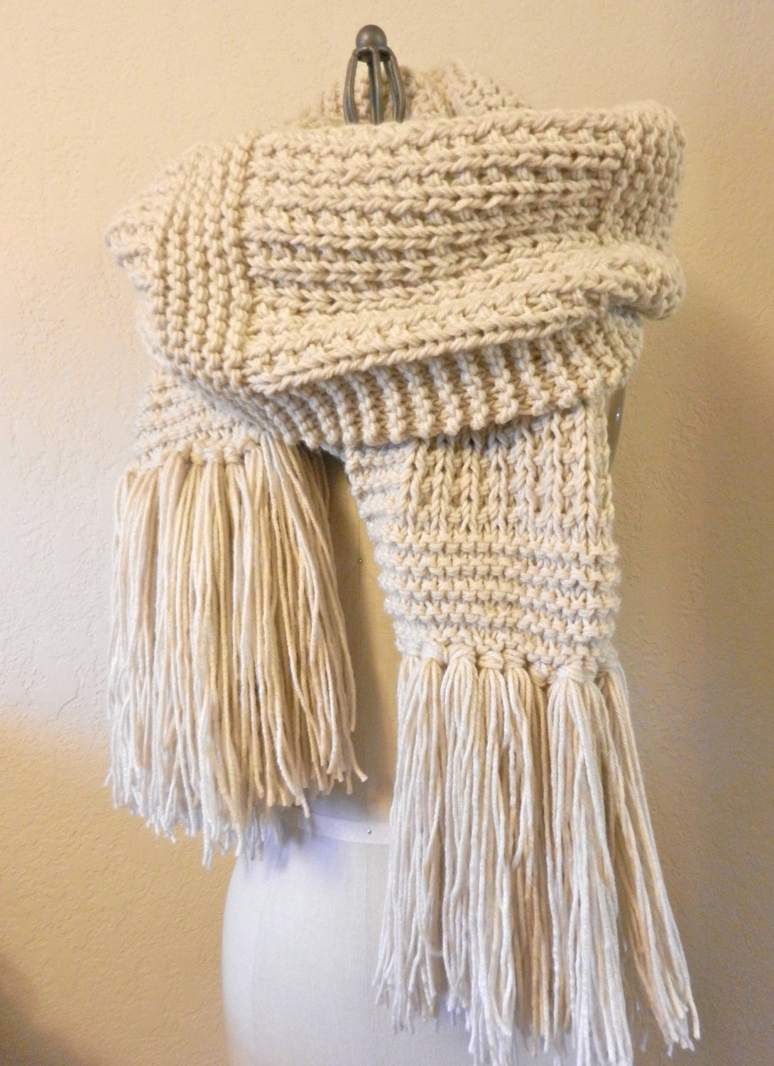 Extra Long Scarf, Oversized Knit Scarf, Lenny Inspired Scarf