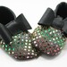 black sequin moccasins