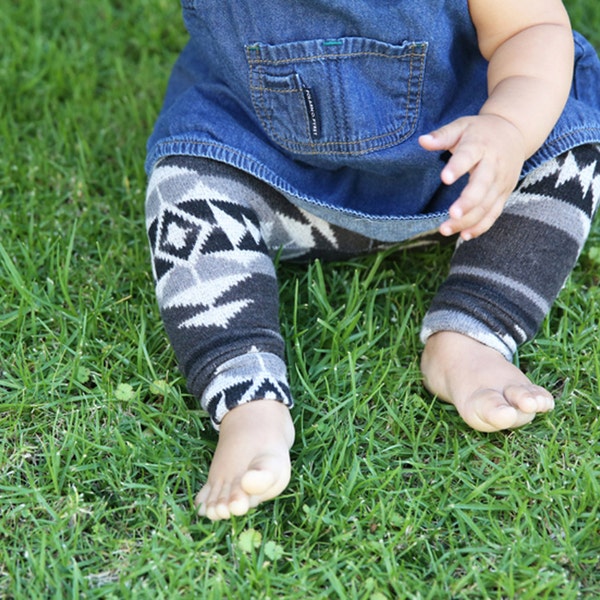 Tribal Baby Leggings for Boys and Girls Black White Sweater Trouser Leggin Pants Infant Toddler Arrow