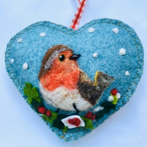 Adorno de petirrojo rojo con carta de amor: decoración navideña con aroma a especias, regalo de Navidad personalizado