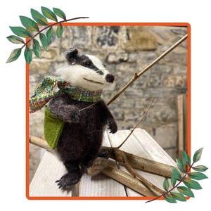 Mr. Badger needle felting kit - learn with Libertys Felterie Felting kits