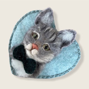 Custom Needle Felted Pet Portrait Ornament: Cat, Dog, Pony Gift