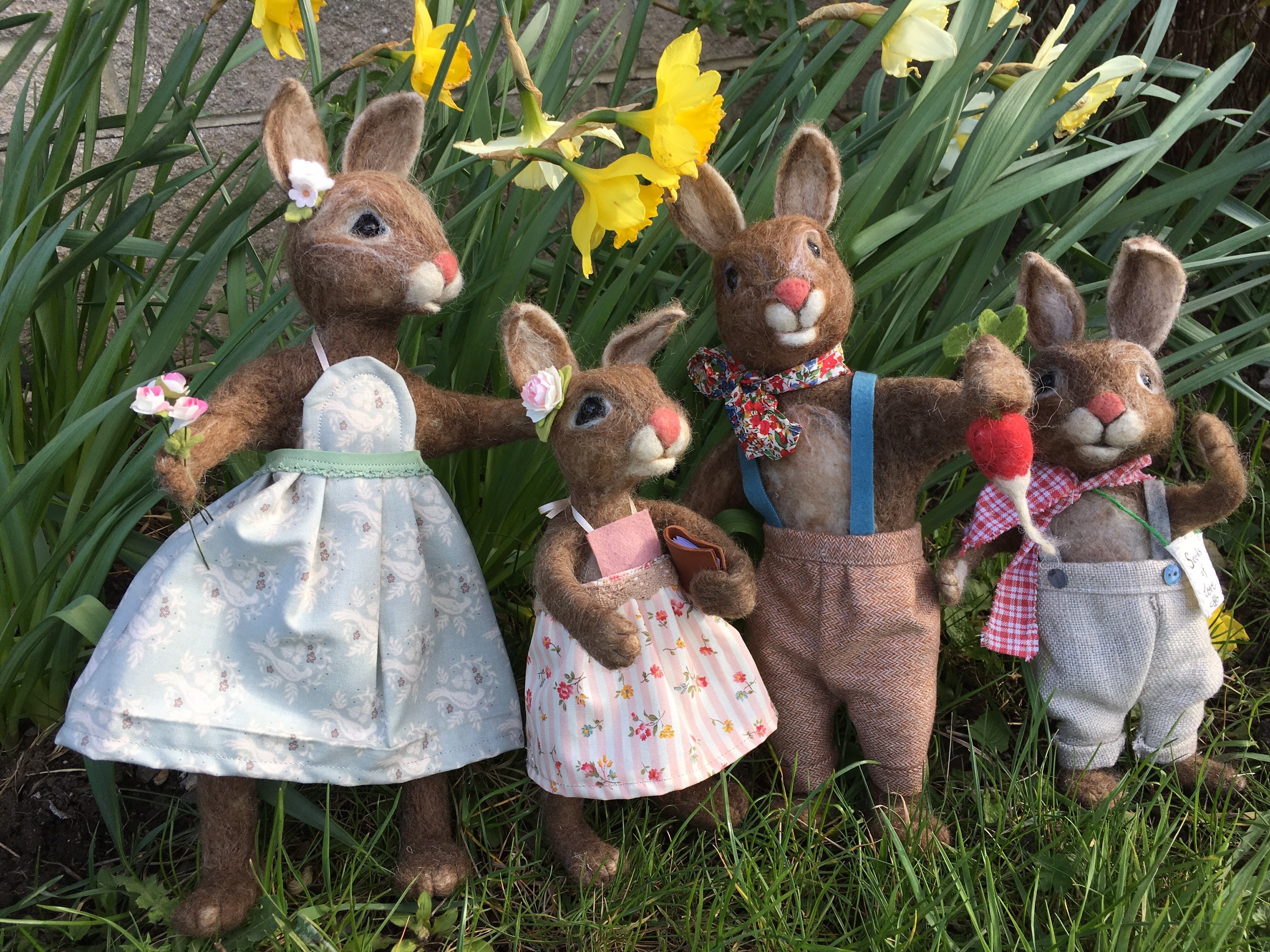 Mother Rabbit Wool Sculpture Needle Felted Bunny Rabbit - Etsy