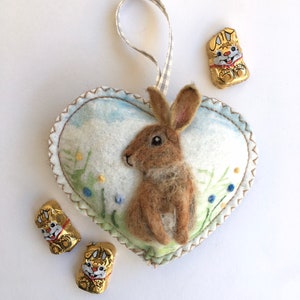 Personalized Meadow Rabbit decorative heart