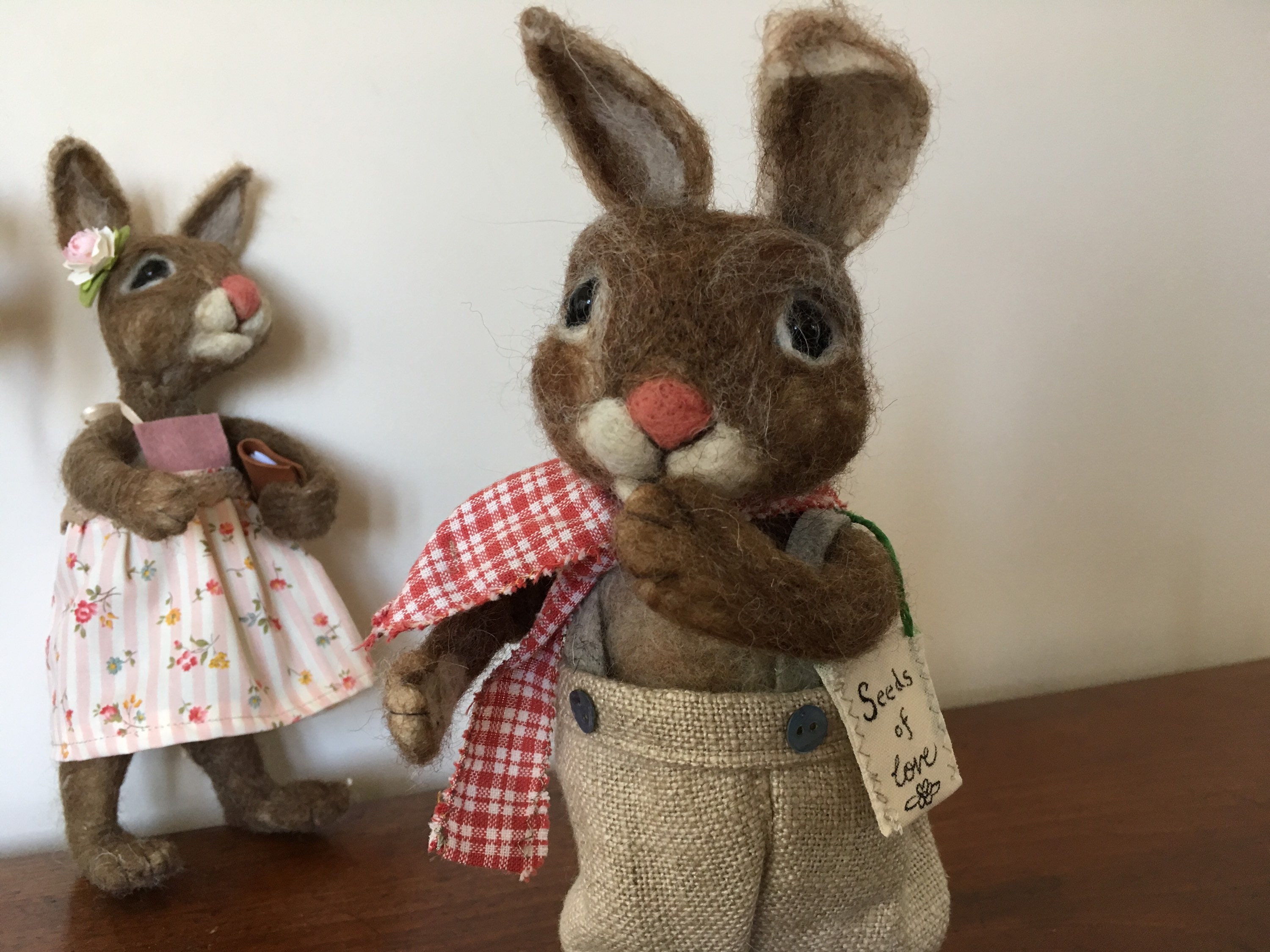Mother Rabbit Wool Sculpture Needle Felted Bunny Rabbit - Etsy
