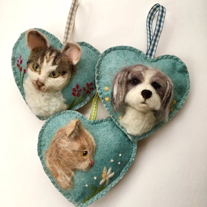 Esculturas de fieltro con forma de retrato de perro. Escultura de fieltro en 3D con la cabeza de tu perro.