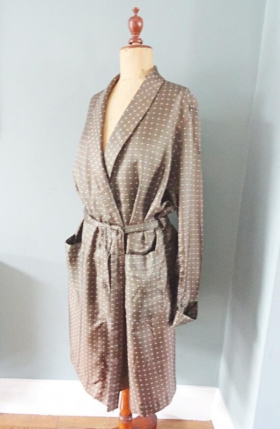 Vintage Mens Robe 1970s Dressing Gown Smoking Jacket … Gem