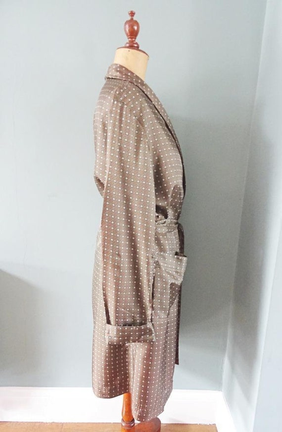 Vintage Mens Robe 1970s Dressing Gown Smoking Jacket … Gem