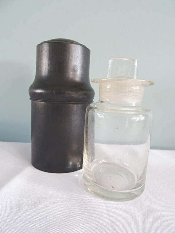 Antique Ebony Scent Perfume Bottle Holder Edwardi… - image 1