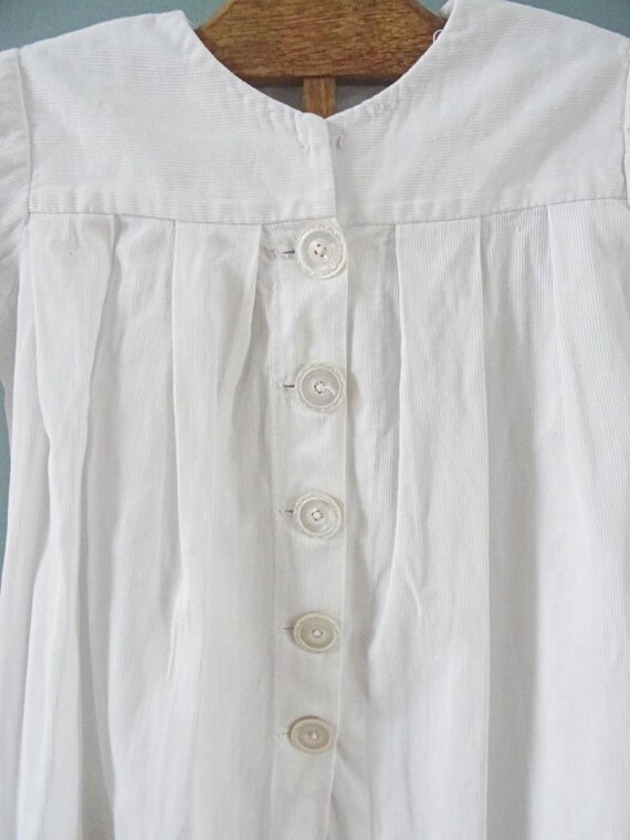 Antique Girls Jacket Victorian White Cotton Child… - image 4