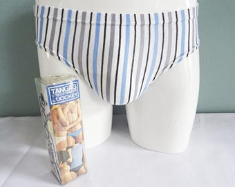 Vintage Jockey Briefs 1980s Mens Tanga Underpants Small Striped Unused Pack x 3 D/L