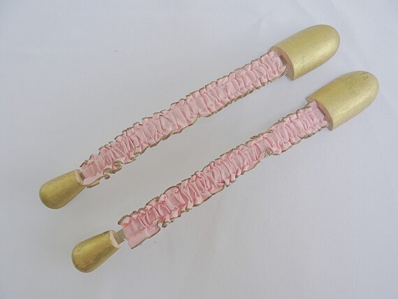Vintage 1930s Shoe Trees Stretchers - Gold Painted