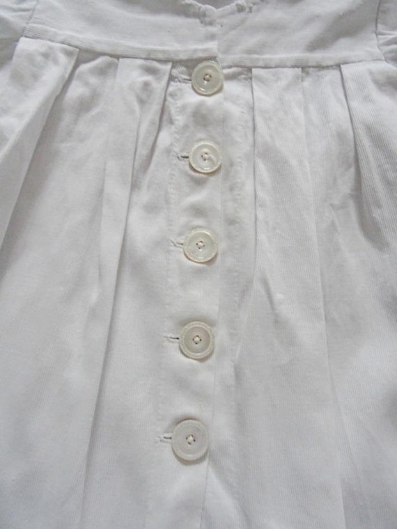 Antique Girls Jacket Victorian White Cotton Child… - image 7